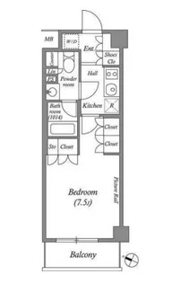 ルクレ西池袋【1階】の間取り