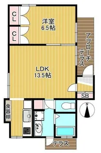 トロアラピン【1階】の間取り
