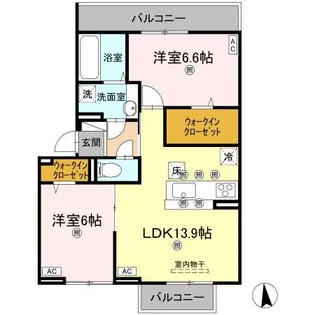 コルコバード【1階】の間取り
