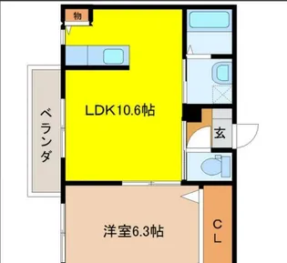 ディアズ小舟C棟【1階】の間取り