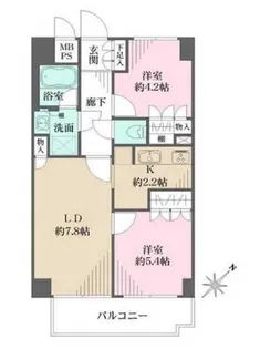 藤和シティホームズ新宿余丁町【4階】の間取り