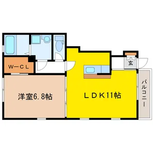 プレッソ【1階】の間取り