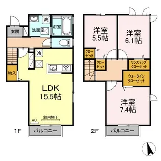 歩流歌の間取り