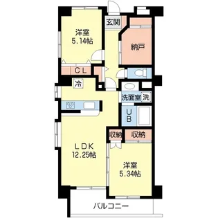 ベルメゾン本八幡【3階】の間取り