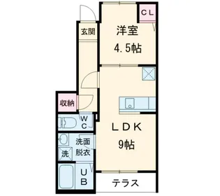 ルミウス延喜 B棟【1階】の間取り