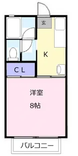 栗真ハイマートエクセルA【1階】の間取り