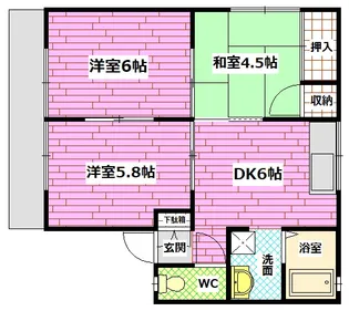 パレーシャル安原【1階】の間取り