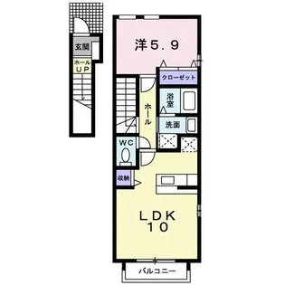 ビレッジ ハイマウンテン C【2階】の間取り