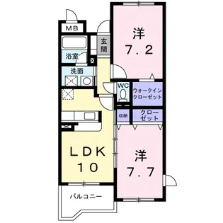 エストレーノパレスA【3階】の間取り