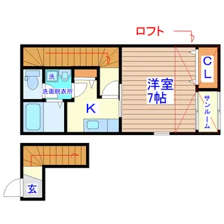 ルミナス長町南【2階】の間取り