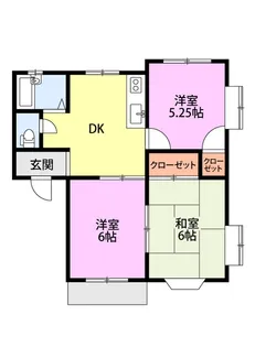 ハイツヴィレッジ【1階】の間取り