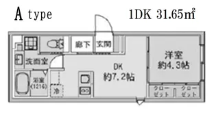 FABRIC蒲田west Residence【3階】の間取り