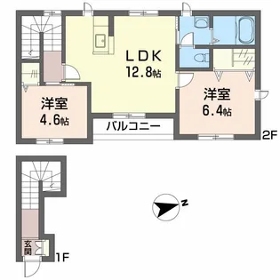 シャーメゾン ジェルメ B棟【2階】の間取り