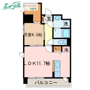 シンフォニー中町【9階】の間取り
