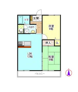 スカイハイツ【2階】の間取り