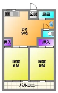 ウイングシャロー小豆餅【2階】の間取り