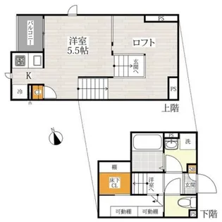 CB香椎フィオーレ【1階】の間取り
