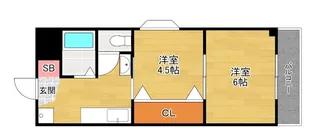 ベレール枚方【3階】の間取り