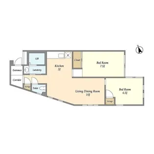 キークハイムアキタ【1階】の間取り