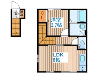 Mステージ東仙台ウエスト【2階】の間取り