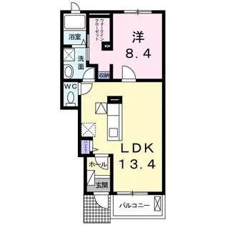 ベルメゾン 弐番館【1階】の間取り