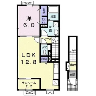レジーナ秋吉II【2階】の間取り