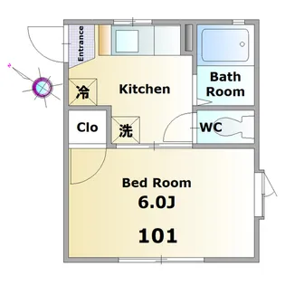 ハイム・ベル B棟【1階】の間取り