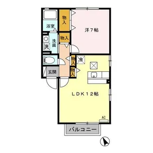 エトワール キューブ B【1階】の間取り