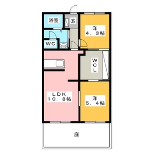 ハイネス神沢【1階】の間取り