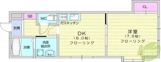 ホワイトヴィラ飯野坂2【1階】の間取り
