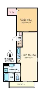カーサOZアザレア【2階】の間取り