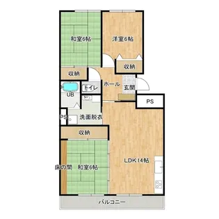 コーポ田富【3階】の間取り