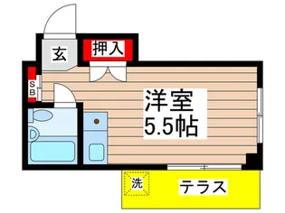 ウエストハイツ【1階】の間取り