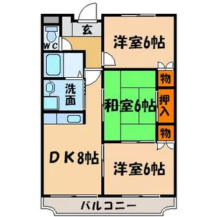 ガーデンヒルズ藍住II【4階】の間取り