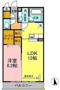 ペアハピネス【3階】の間取り