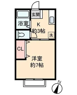 シティハイム オオヌキ【2階】の間取り