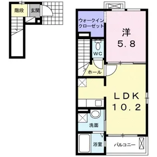 アリエスセレネ【2階】の間取り