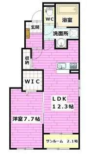 ヒルズミューズ【1階】の間取り