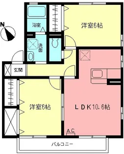 リヴェールKI【2階】の間取り