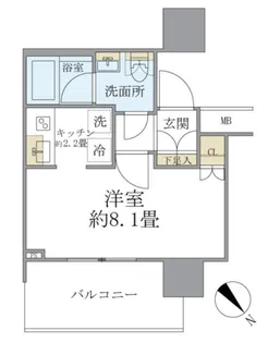 Brillia Tower 浜離宮【10階】の間取り