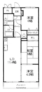 トゥールモンド【4階】の間取り