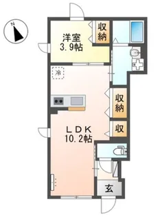 メゾン・ド・アロハ(Maison・de・Aloha)【1階】の間取り