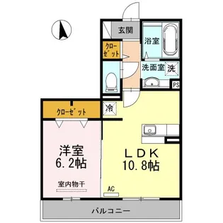 スリー・スター V号館 B【1階】の間取り