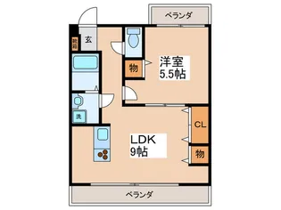 クレアトゥ-ル【1階】の間取り