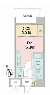 セレニテ南堀江エクラ【11階】の間取り