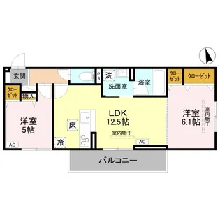 Raffine宿郷【1階】の間取り