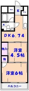 市川ファミリーマンション【6階】の間取り