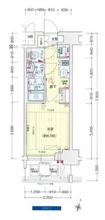 プレサンス塚本グランゲート【9階】の間取り