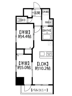センチュリオン本川【7階】の間取り
