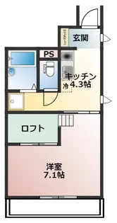 ジュ・ヴゥ・ルメルシー【1階】の間取り